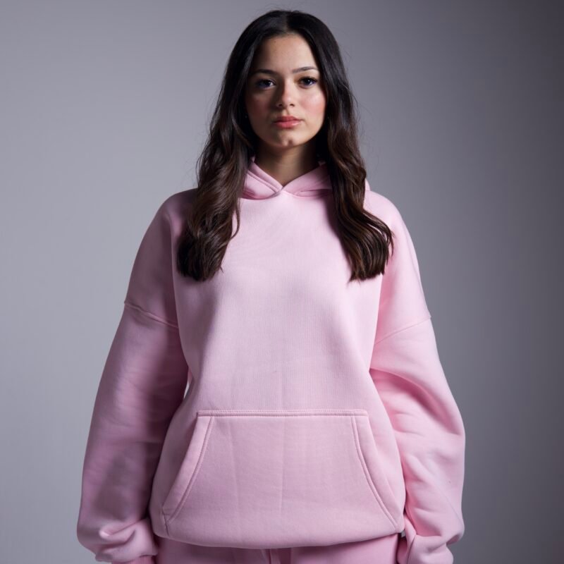 Basic Hoodie Oversize Baby Pink & Light Blue