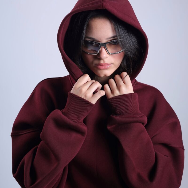 Basic Hoodie Oversize Burgundy & Purple