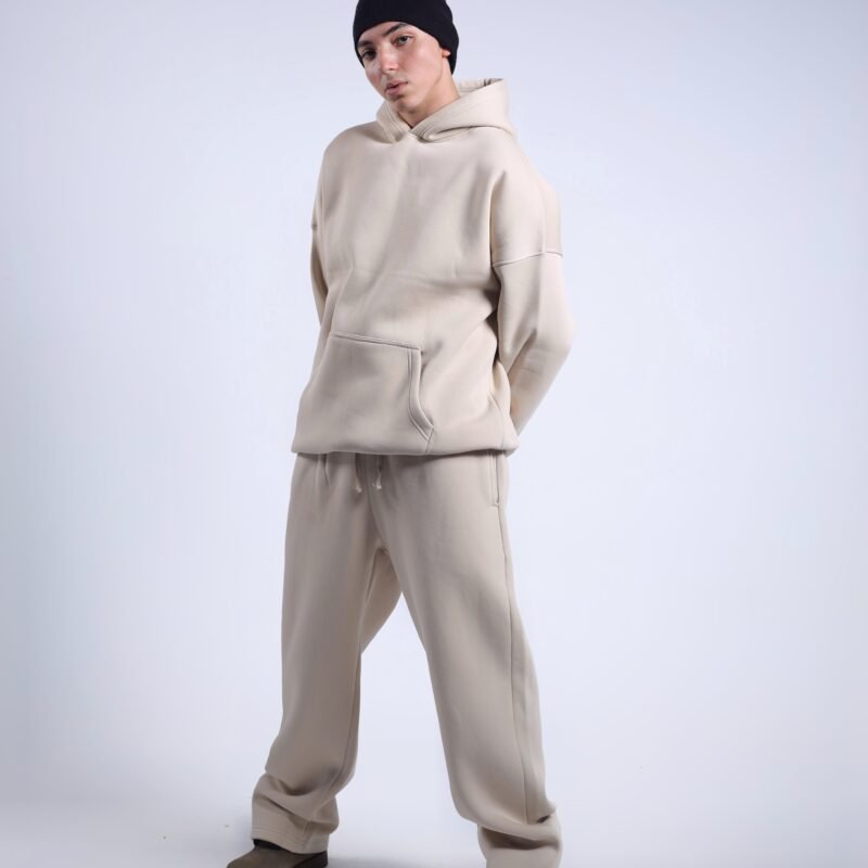 Basic Hoodie Oversize  Beige & Brown